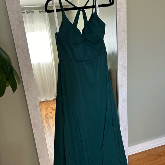 Azazie bridesmaid dress size A8 Pine - Picture 1 of 3